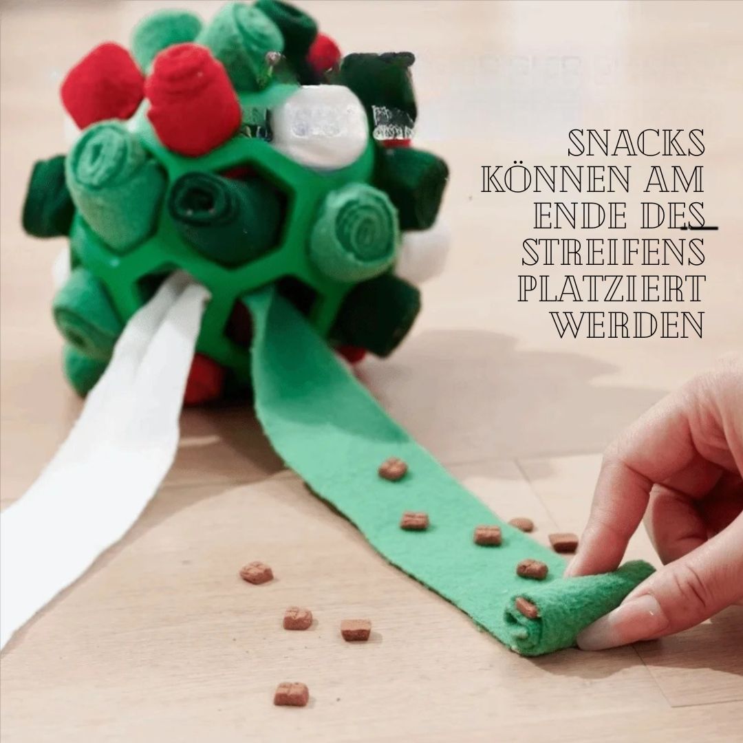 Interaktiver SNUFFLE PUZZLE Ball – Intelligenzspielzeug & Snackball für Hunde